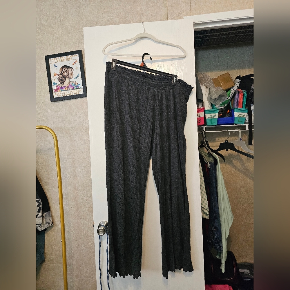 Only Charcoal Womens Pajama Pants 2x